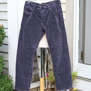 34 Heritage Nordstrom Blue Courage Mid-Rise Straight Stretch Corduroy Pants 34